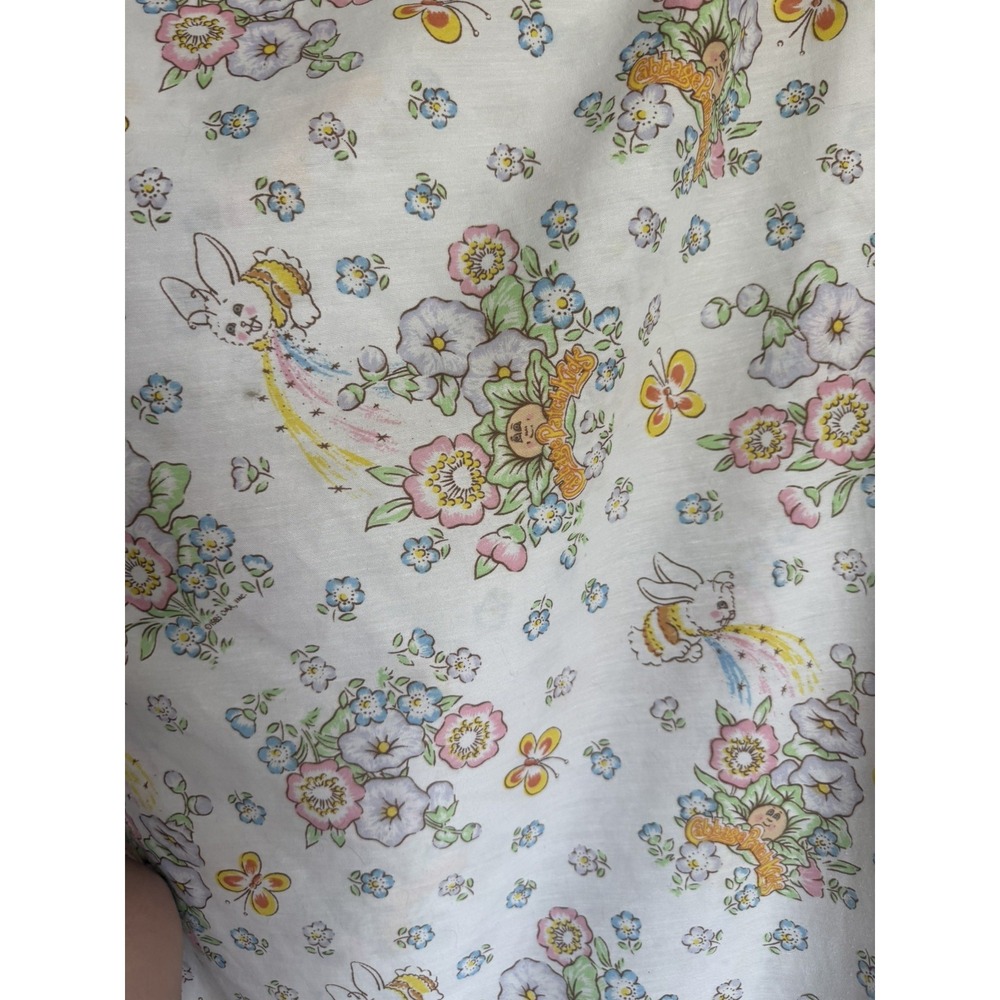 VTG 1983 OAA Inc Cabbage Patch Kids CPK TWIN SIZED Fitted Sheet White Bed Linen